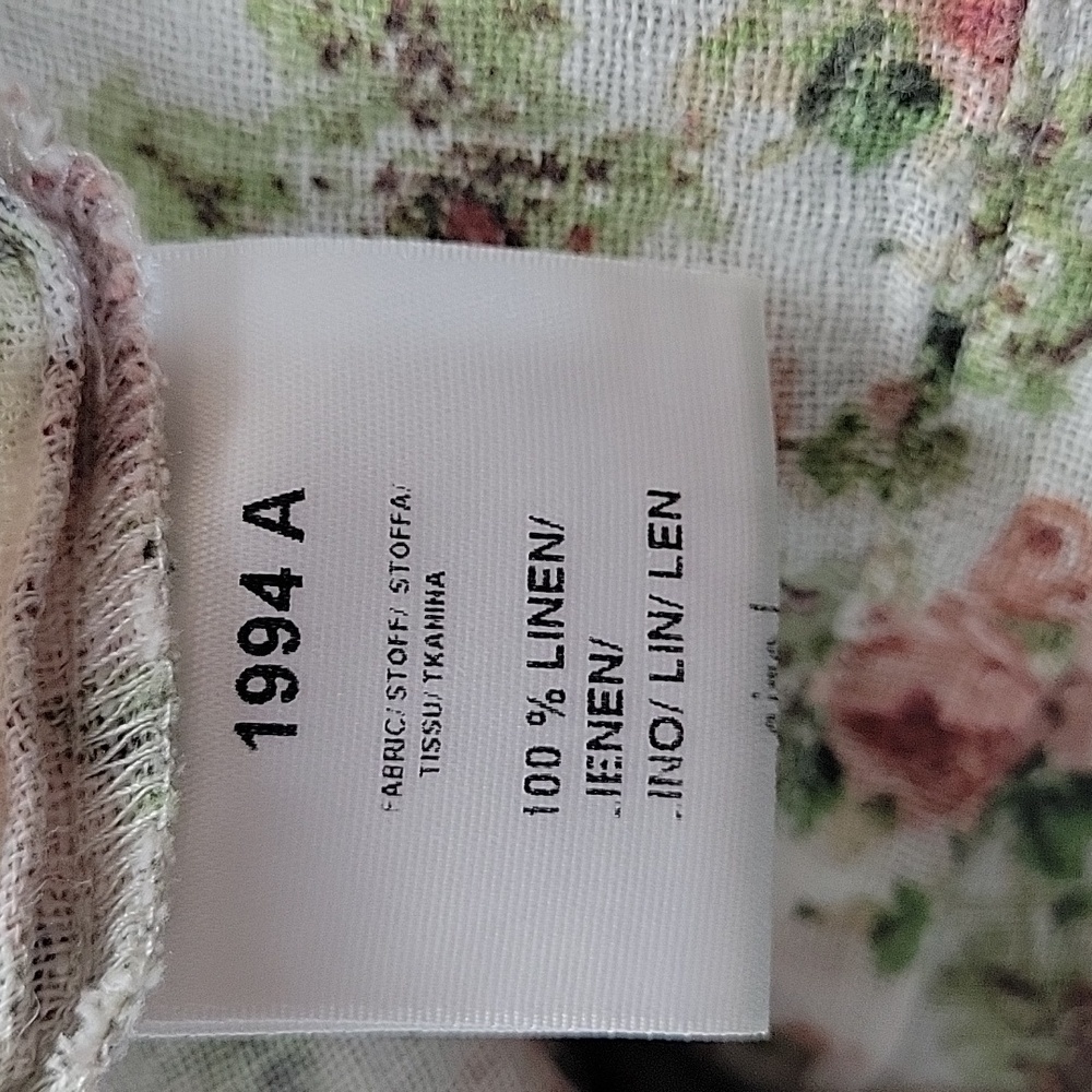 YUVITA floral cottagecore linen top size Large - Picture 6 of 7